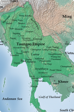 Toungoo rijk in 1580